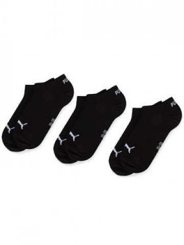 Puma Sada 3 párů nízkých ponožek unisex 261080001 Černá