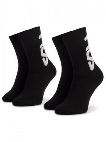 Fila Sada 2 párů vysokých ponožek unisex Calza F9598 Černá