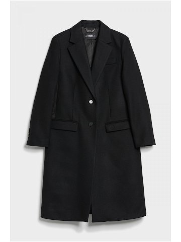 Kabát karl lagerfeld tailored coat w tape černá 44