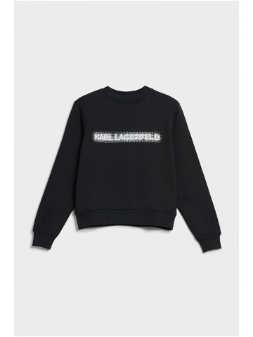 Mikina karl lagerfeld logo sweatshirt černá xs