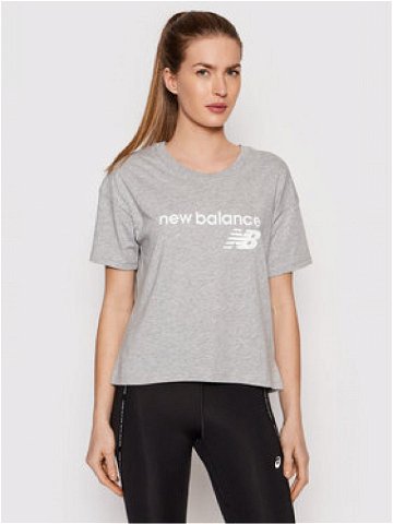 New Balance T-Shirt Stacked WT03805 Šedá Relaxed Fit