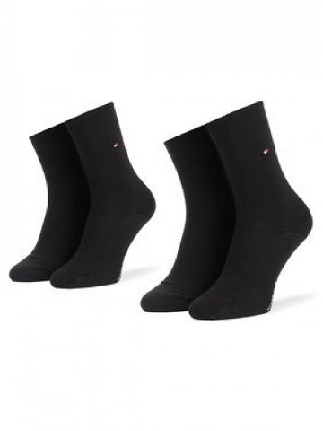 Tommy Hilfiger Sada 2 párů pánských vysokých ponožek 371221 r 39 42r Černá