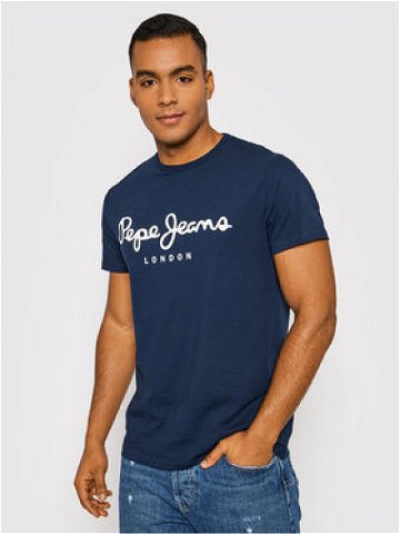 Pepe Jeans T-Shirt Original PM508210 Tmavomodrá Slim Fit