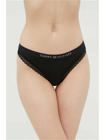 Kalhotky brazilky Tommy Hilfiger černá barva UW0UW04184