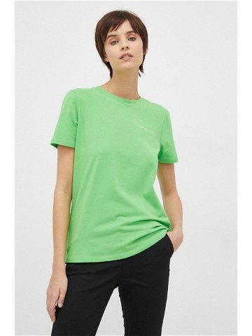 Tričko Tommy Hilfiger zelená barva WW0WW37877