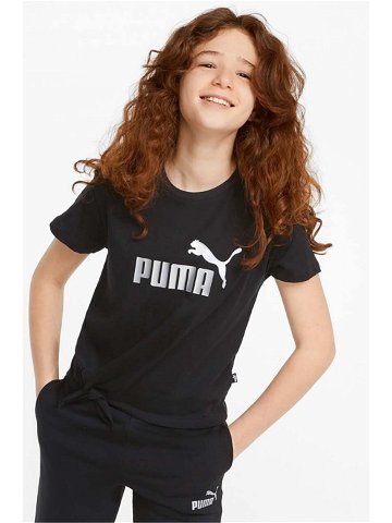Dětské tričko Puma ESS Logo Knotted Tee G černá barva