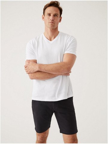 Bílé pánské basic tričko Marks & Spencer