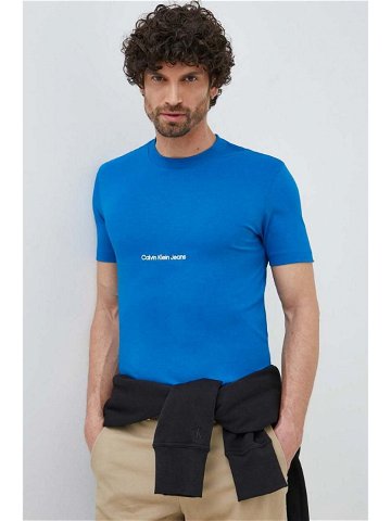 Bavlněné tričko Calvin Klein Jeans s aplikací
