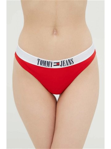 Plavkové kalhotky Tommy Jeans červená barva