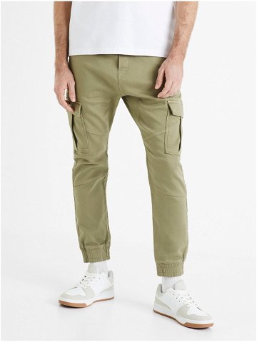 Zelené pánské cargo kalhoty Celio Cokit4