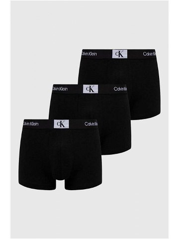Boxerky Calvin Klein Underwear 3-pack pánské černá barva 000NB3528A