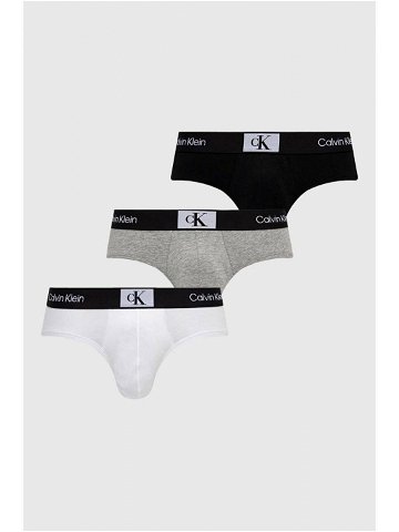 Spodní prádlo Calvin Klein Underwear 3-pack pánské šedá barva 000NB3527A