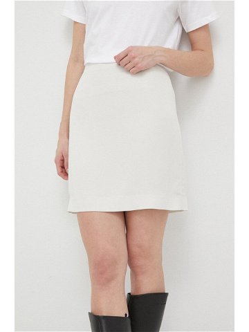 Sukně Calvin Klein béžová barva mini
