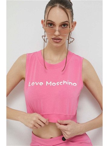 Top Love Moschino dámský růžová barva