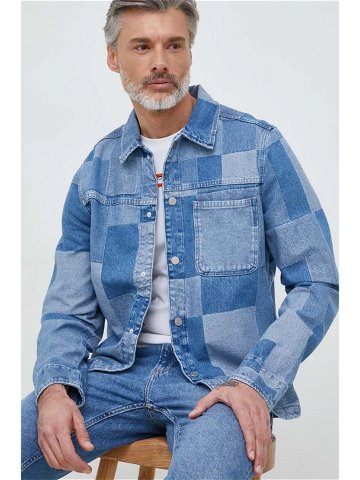 Džínová košile Pepe Jeans Denton pánská regular s klasickým límcem