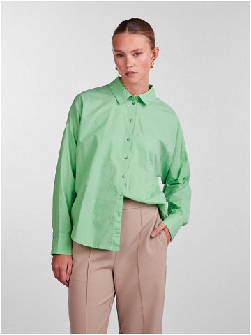 Světle zelená dámská košile Pieces Tanne