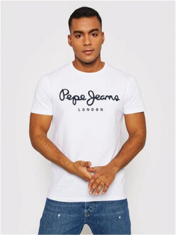 Pepe Jeans T-Shirt Original PM508210 Bílá Slim Fit
