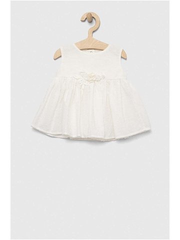 Dětské bavlněné šaty Jamiks bílá barva mini