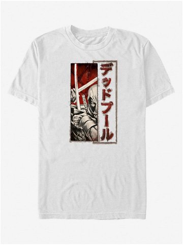 Bílé unisex tričko ZOOT Fan Marvel Deadpool Sword Kanji