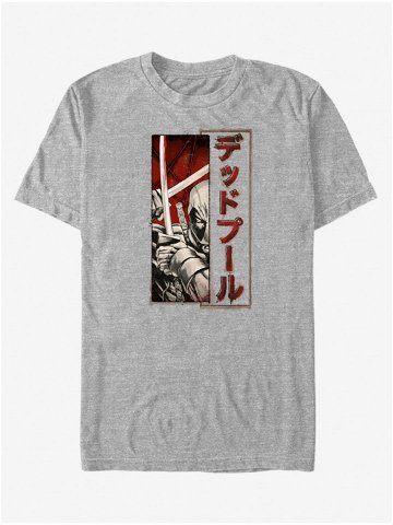 Šedé pánské tričko ZOOT Fan Marvel Deadpool Sword Kanji