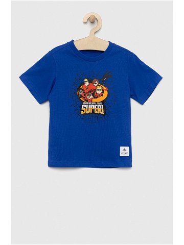 Dětské bavlněné tričko adidas Originals x Pixar s potiskem