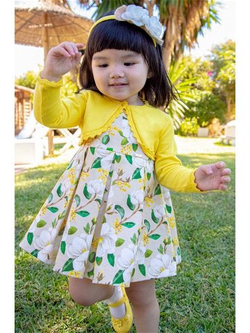 Dívčí šaty Mayoral béžová barva mini