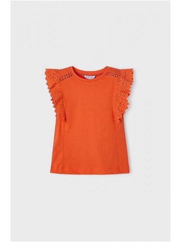 Dětské tričko Mayoral oranžová barva