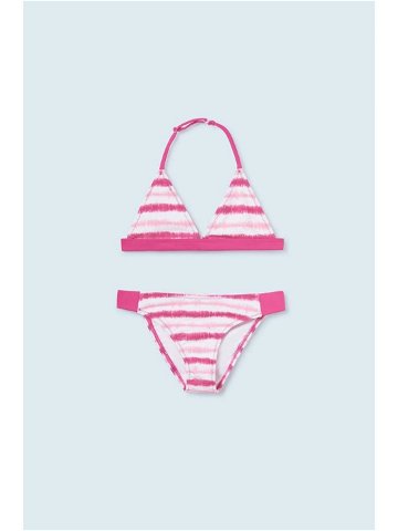 Dvoudílné dětské plavky Mayoral růžová barva