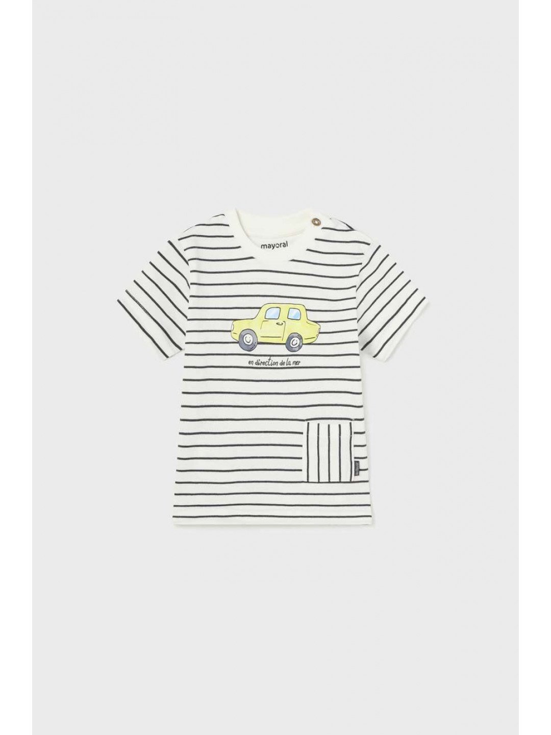 Bavlněné dětské tričko Mayoral žlutá barva