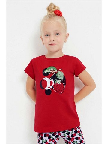 Dětské bavlněné tričko Mayoral červená barva