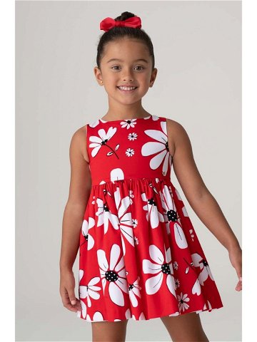 Dívčí šaty Mayoral červená barva mini