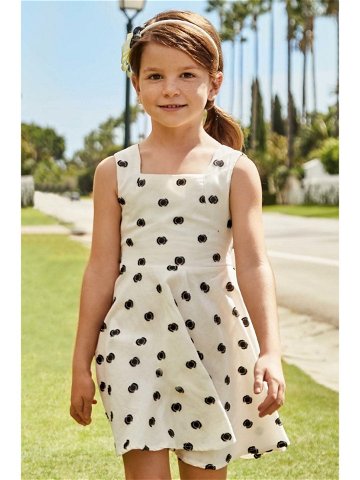 Dívčí šaty Mayoral béžová barva mini