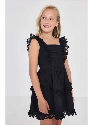 Dívčí šaty Mayoral černá barva mini