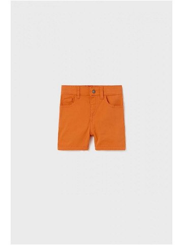 Dětské bavlněné šortky Mayoral oranžová barva nastavitelný pas