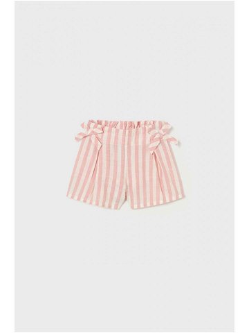 Kojenecké šortky Mayoral růžová barva vzorované