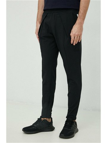 Tréninkové kalhoty adidas Pánské černá barva hladké