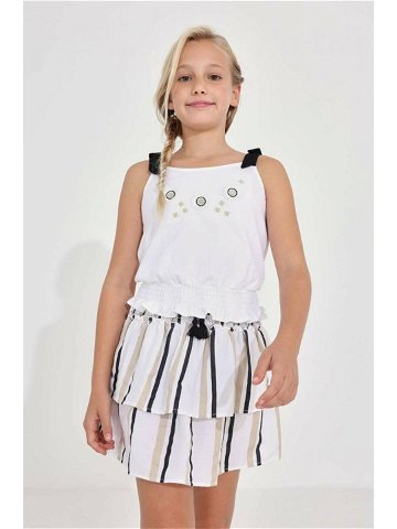 Dětská sukně Mayoral černá barva mini áčková