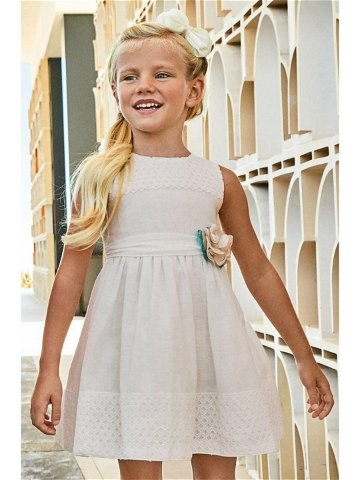 Dívčí šaty Mayoral bílá barva mini