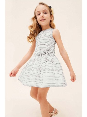 Dívčí šaty Mayoral bílá barva mini