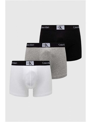 Boxerky Calvin Klein Underwear 3-pack pánské šedá barva 000NB3528A