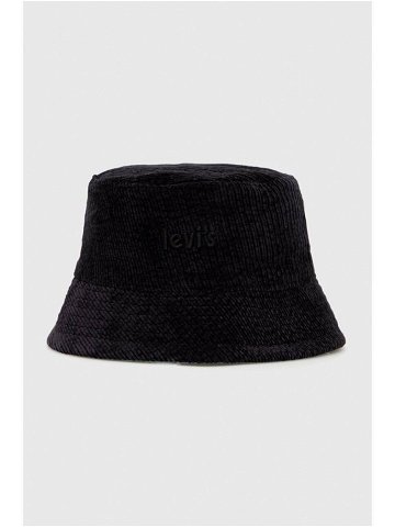 Oboustranný klobouk Levi s černá barva