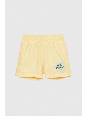 Dětské plavkové šortky Fila žlutá barva