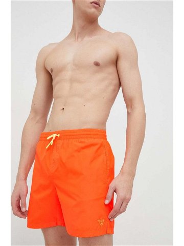 Plavkové šortky Guess oranžová barva