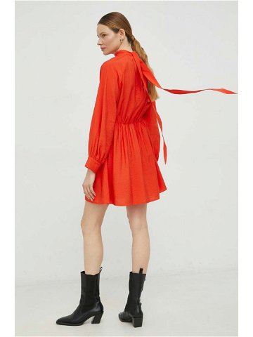 Šaty Samsoe Samsoe oranžová barva mini