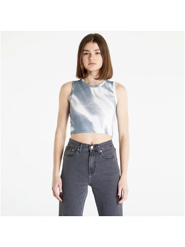 Calvin Klein Jeans Motion Blur Aop Rib Tank Top Grey