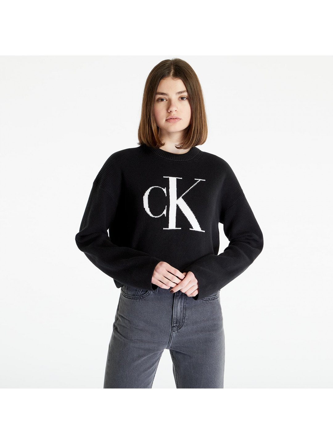 Calvin Klein Jeans Blown Up Ck Loose Pullover Black