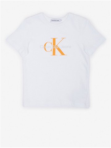 Bílé dětské tričko Calvin Klein Jeans