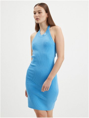 Modré dámské pouzdrové šaty Calvin Klein Jeans