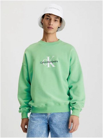 Světle zelená pánská oversize mikina Calvin Klein Jeans