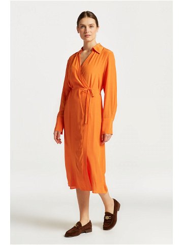 ŠATY GANT REG WRAP DRESS oranžová 40